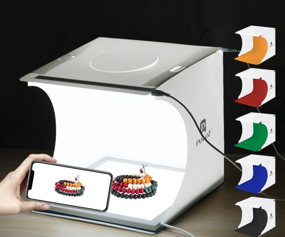 Tragbares Fotostudio mit LED-Beleuchtung – LumiCube