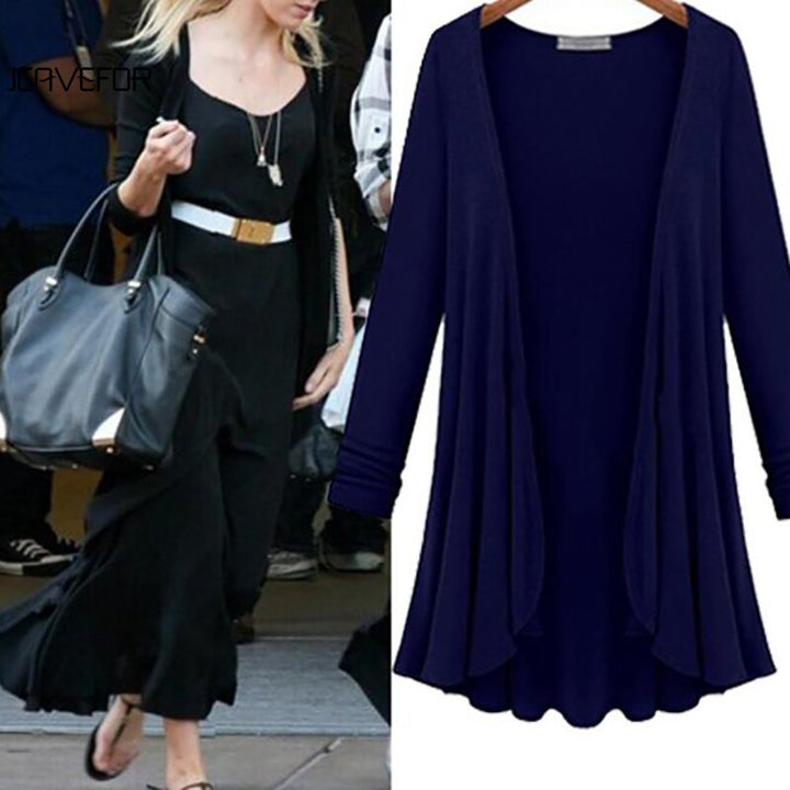 Damen-Cardigan mit Rüschen – Herbstzauber Elena