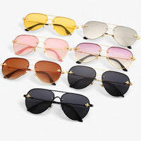 Vintage Piloten-Sonnenbrille mit Bienen-Detail – Halcyon