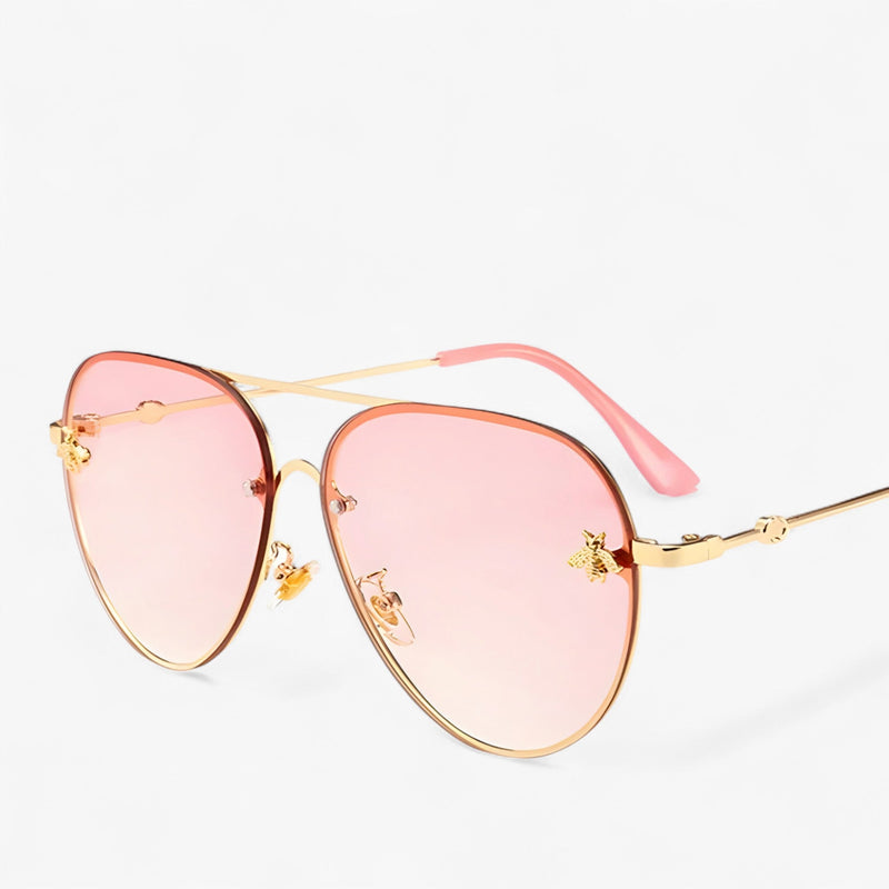 Vintage Piloten-Sonnenbrille mit Bienen-Detail – Halcyon