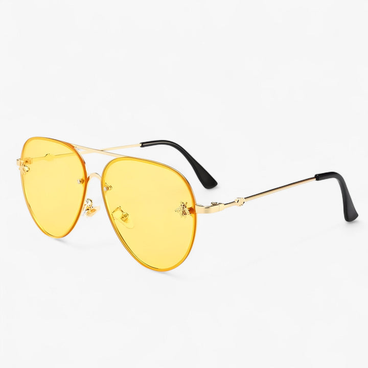 Vintage Piloten-Sonnenbrille mit Bienen-Detail – Halcyon