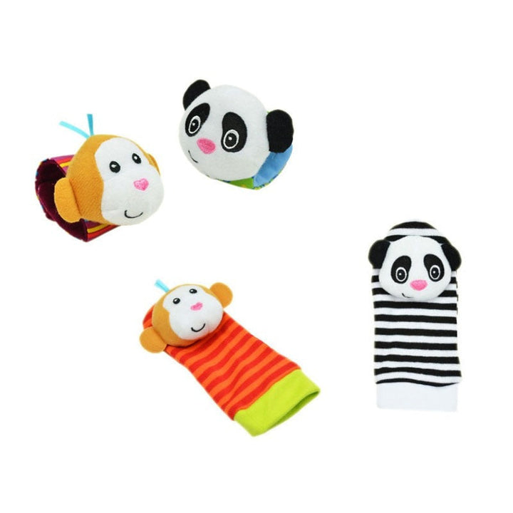 Sensorik-Rassel-Set für Babys mit Hand- und Fußspiel – WackelSpaß (1 kaufen, 1 gratis)