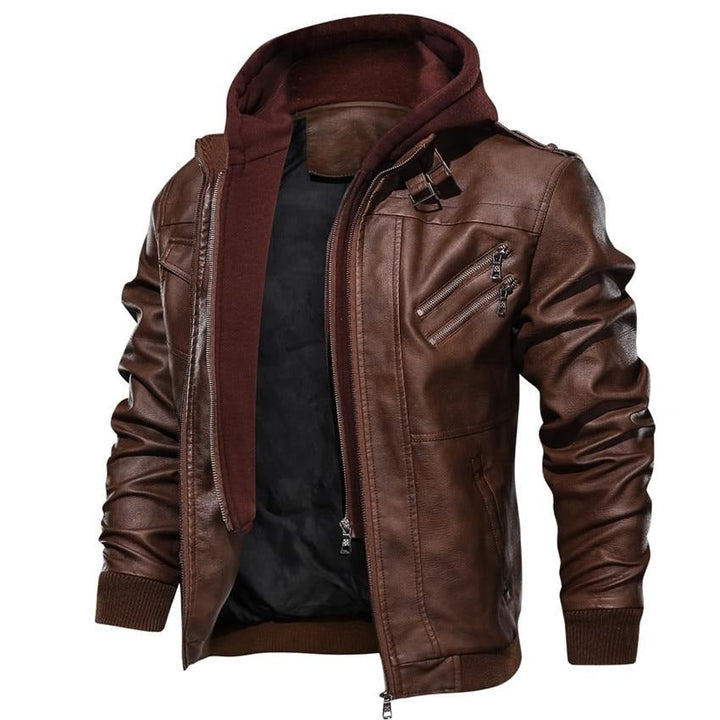 Herren-Motorradjacke aus Kunstleder – Herbstedition von Dane