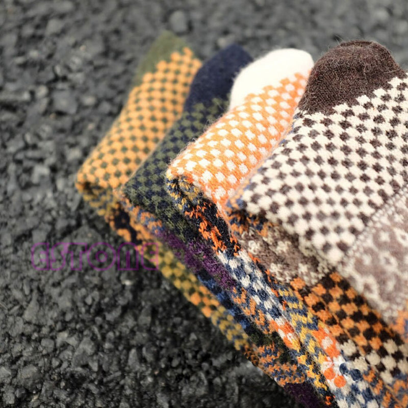 4er-Set Vintage-Herbstsocken – Nordlicht