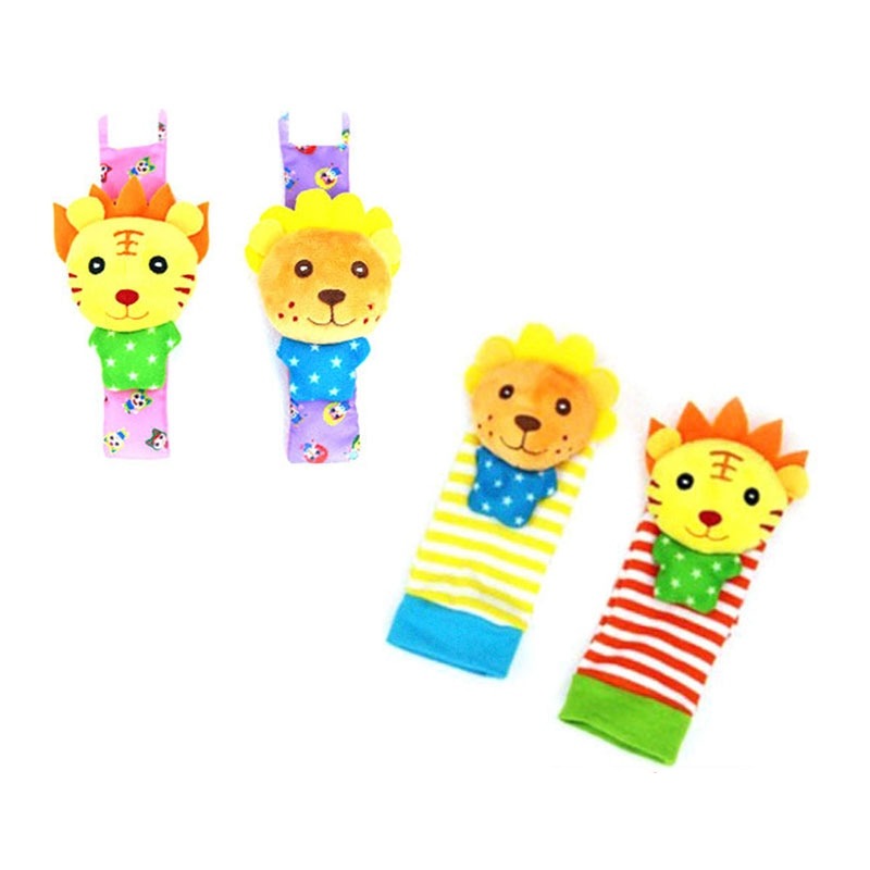 Sensorik-Rassel-Set für Babys mit Hand- und Fußspiel – WackelSpaß (1 kaufen, 1 gratis)