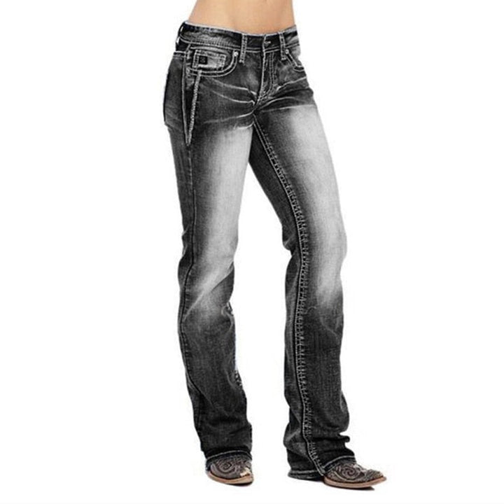 Damen-Bootcut-Jeans mit Flaggen-Details – Madison