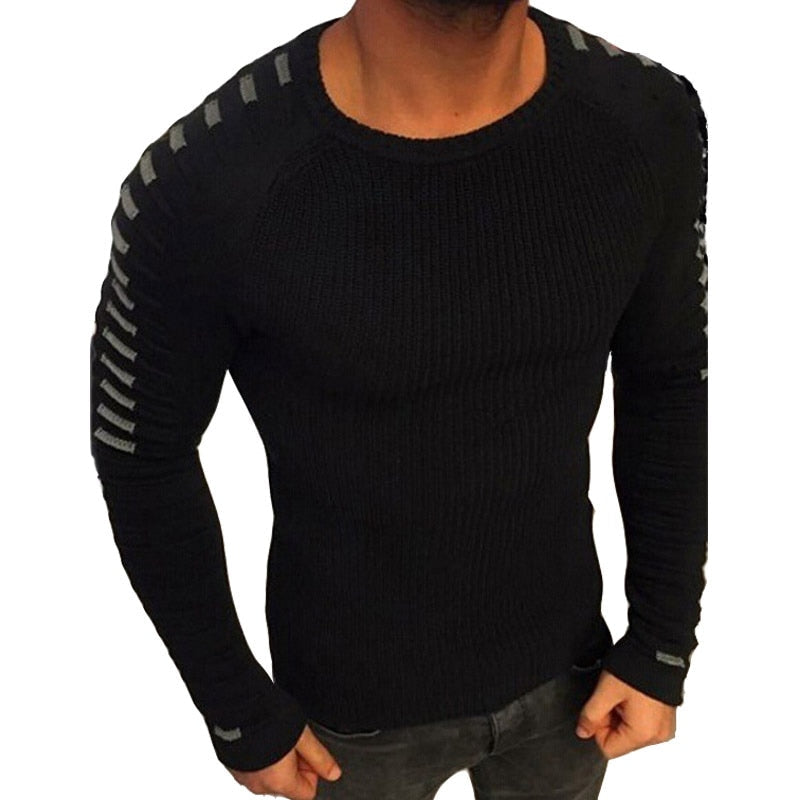 Herren-Strickpullover mit Streifendetails – Lukas Herbstedition