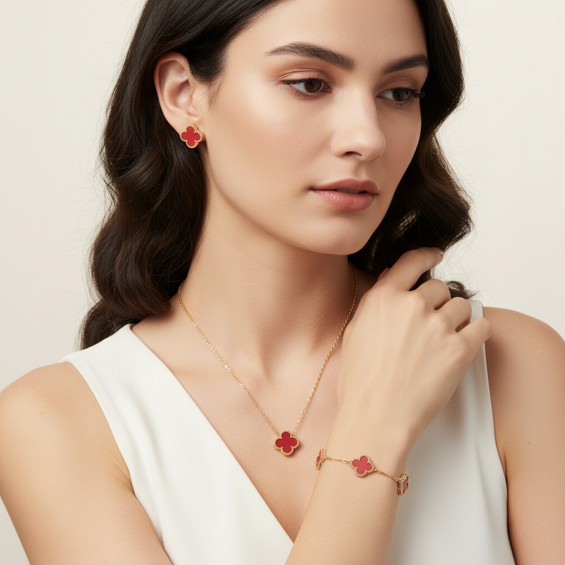 Halskette Und Ohrringe - LuckJewelry 