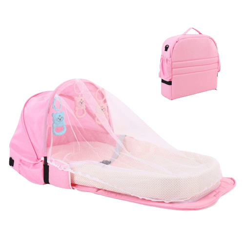 Faltbares & tragbares Babynest mit Moskitonetz – Schlafinsel Cosina