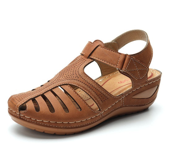 Leren orthopädische Damensandalen – Elin