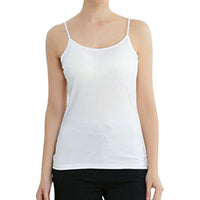 Damen-Top, weiß, Spaghettiträger, ärmellos, Baumwolle, Freizeitmode, Sommerbekleidung.