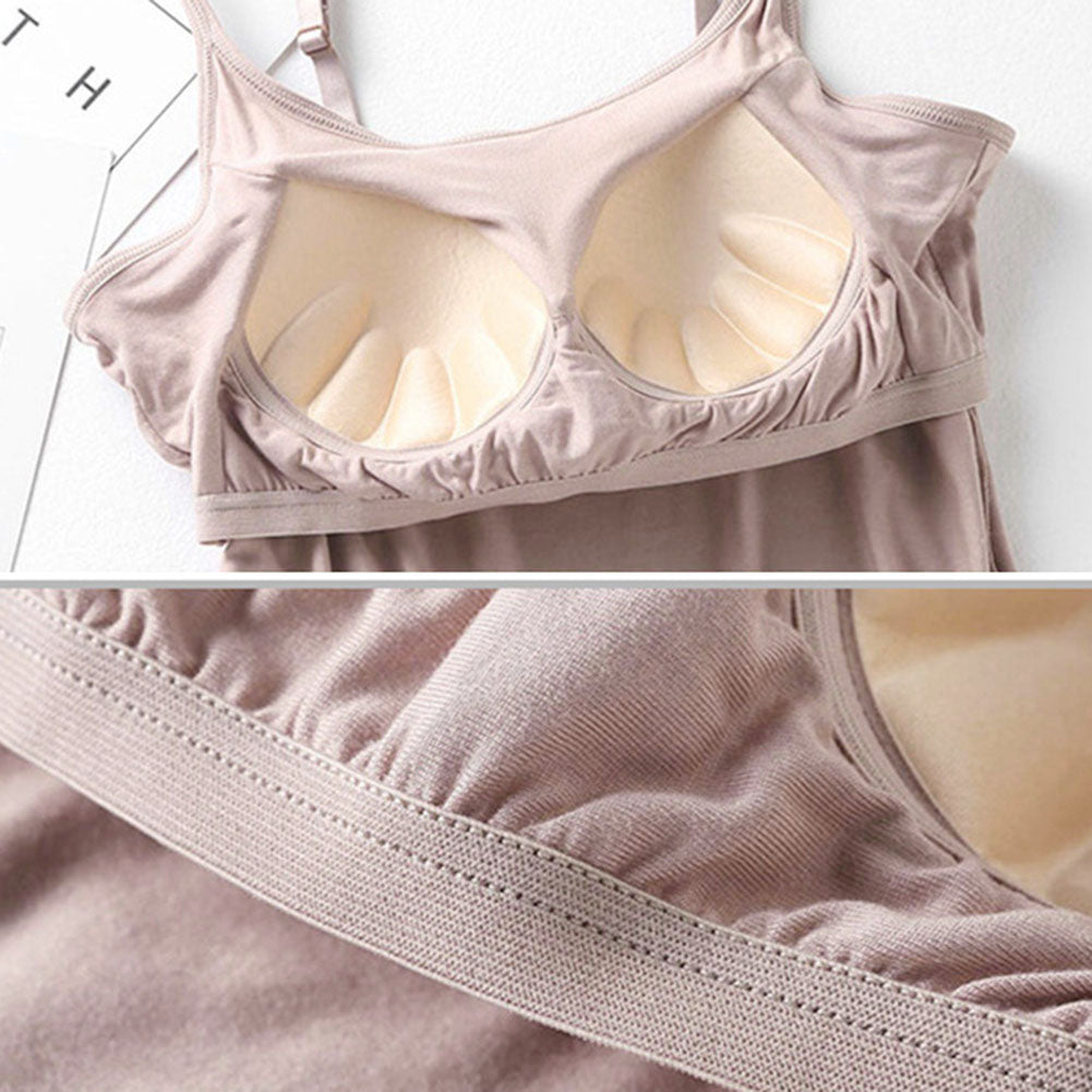 Beiger nahtloser BH mit gepolsterten Körbchen, Damenunterwäsche, bequem, atmungsaktiv.
