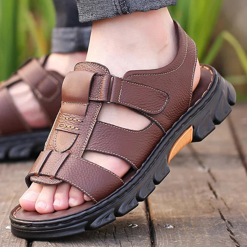 Orthopädische Leder-Herrensandalen – Thijs