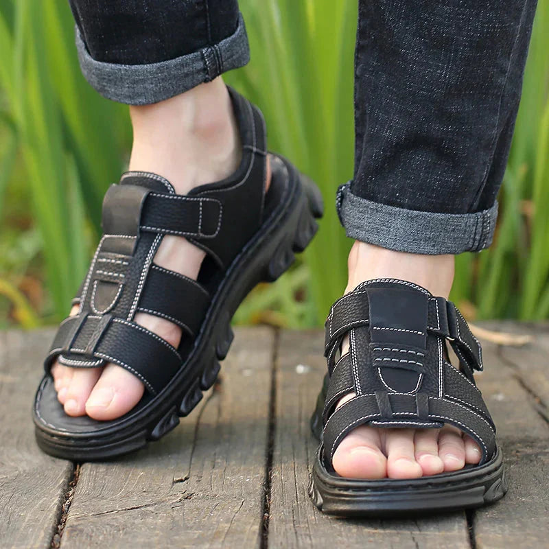 Orthopädische Leder-Herrensandalen – Thijs