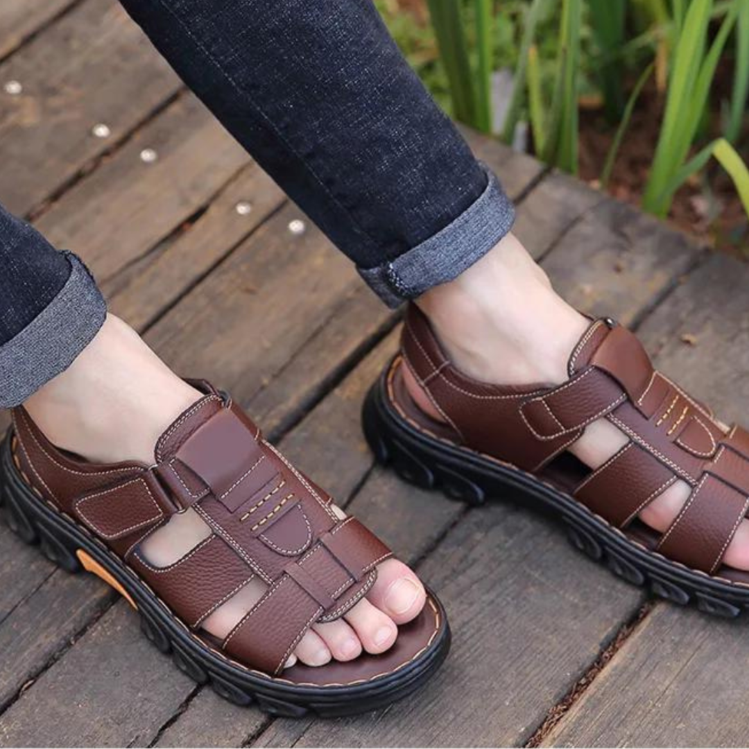 Orthopädische Leder-Herrensandalen – Thijs