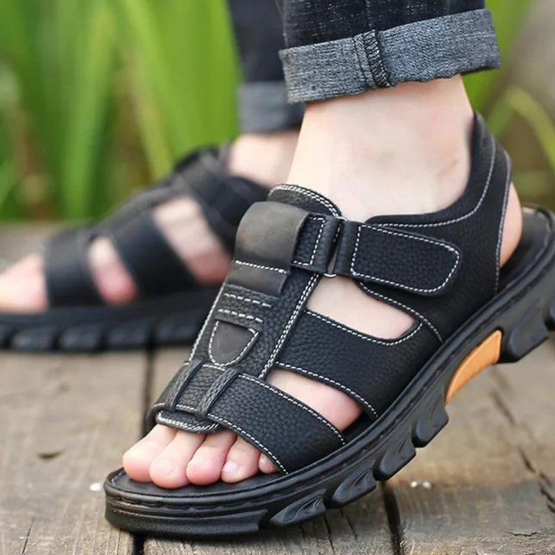 Orthopädische Leder-Herrensandalen – Thijs