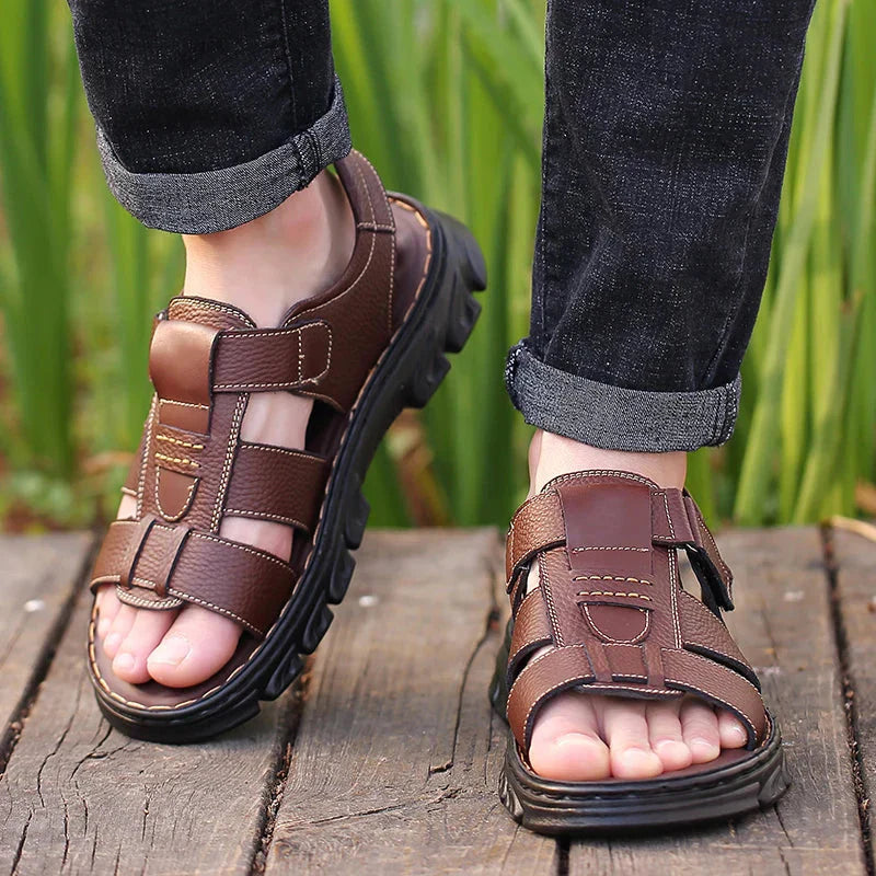 Orthopädische Leder-Herrensandalen – Thijs