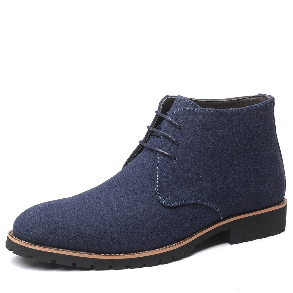 Blauer Herren-Chelsea-Boot aus Wildleder, Frühling, modisch, rutschfest, bequem.