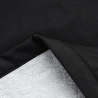 Schwarze Bettdecke aus Baumwolle, weiche Textur, luxuriöses Design, Schlafzimmer-Dekoration.