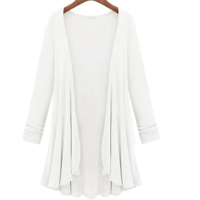 Damen Strick-Cardigan mit Rüschen – Chiara Herbstzauber