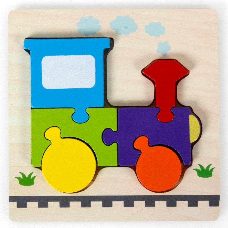 Montessori Lernpuzzle aus Holz – FarbenFreude (1+1 Gratis)