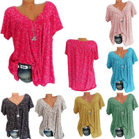 Damen Boho Sommerbluse mit Blumenprint - Celeste