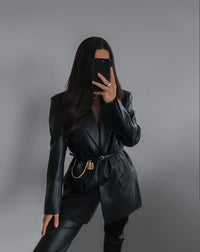 Damen Blazer lang mit tailliertem Schnitt – Selene