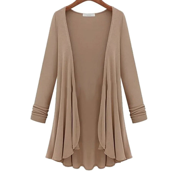 Damen Strick-Cardigan mit Rüschen – Chiara Herbstzauber