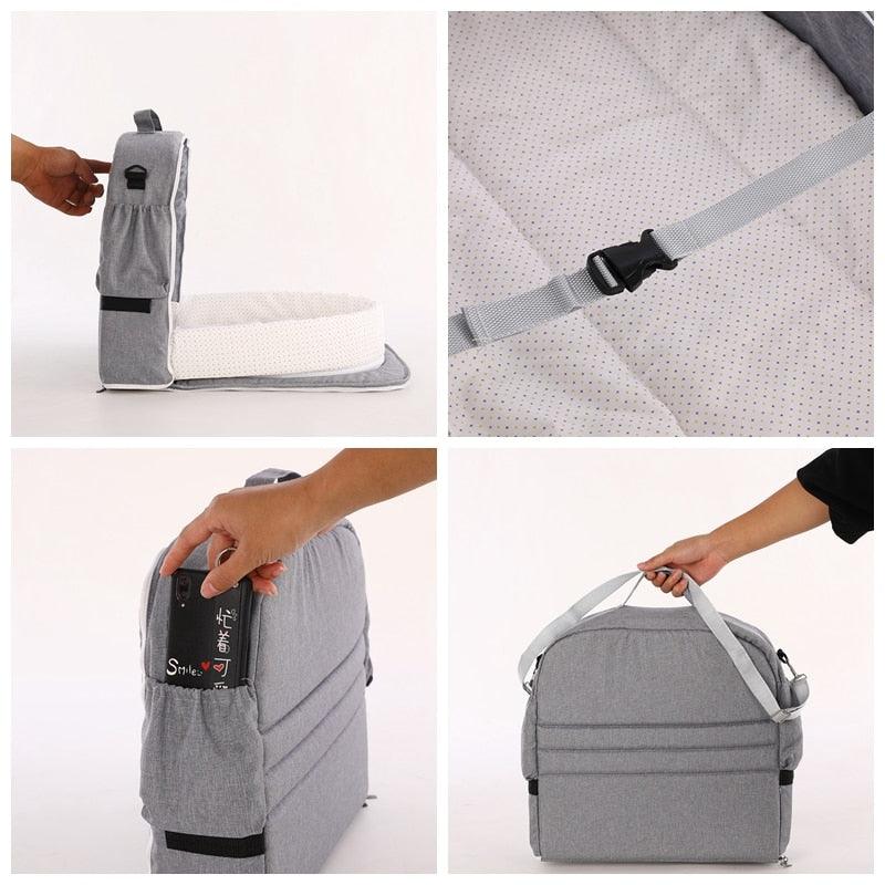 Faltbares & tragbares Babynest mit Moskitonetz – Schlafinsel Cosina