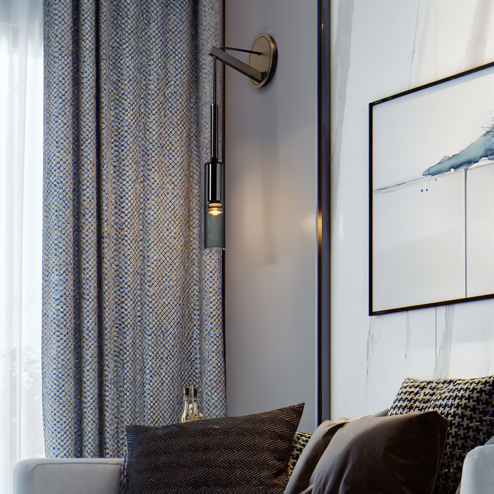 Minimale Wandleuchte mit Rauchglas – Orvane