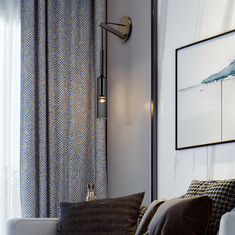 Minimale Wandleuchte mit Rauchglas – Orvane