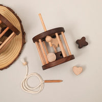 Holzpuzzle mit Grundformen für Kinder – Lernspiel zur Förderung der Motorik