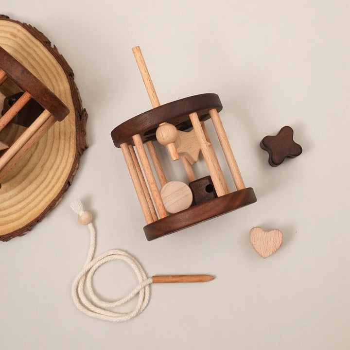 Holzpuzzle mit Grundformen für Kinder – Lernspiel zur Förderung der Motorik