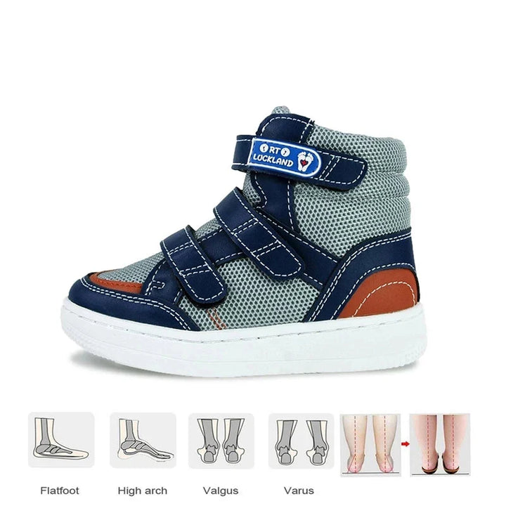 Kinder Orthopädische Lederschuhe mit Klettverschluss – Milo