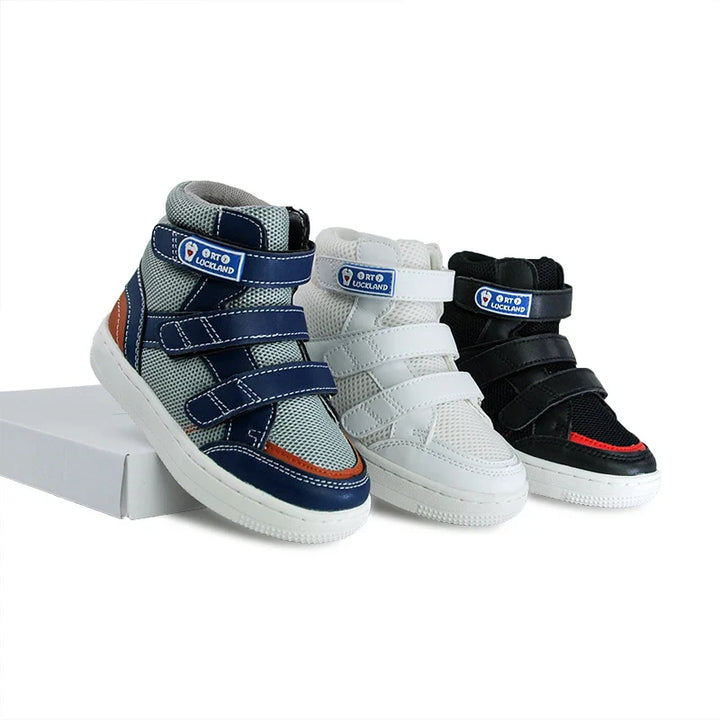 Kinder Orthopädische Lederschuhe mit Klettverschluss – Milo