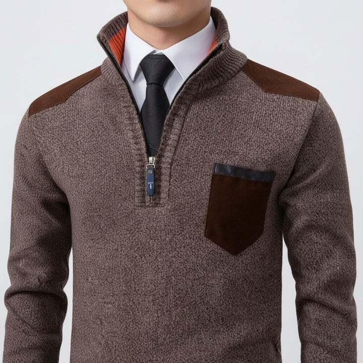 Kaschmirpullover Mit Reißverschluss -  Emil