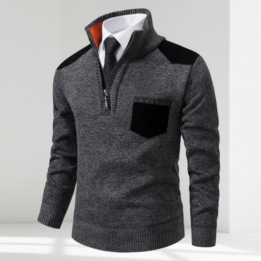 Kaschmirpullover Mit Reißverschluss -  Emil