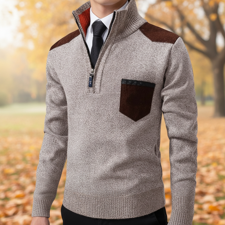 Kaschmirpullover Mit Reißverschluss -  Emil