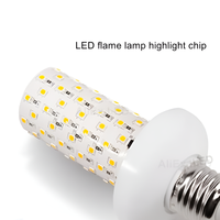 LED-Flammenlampe mit Highlight-Chip, energiesparend, weiß, E27-Sockel, moderne Beleuchtung.