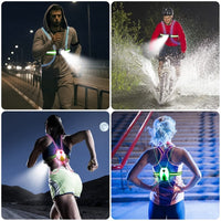 Laufweste mit LED-Beleuchtung für Nachtläufe, reflektierend, unisex, ideal für Sicherheit.