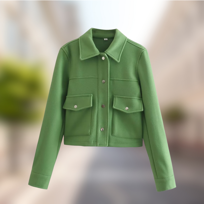 Damen Wolljacke im Casual Look für den Herbst – Amara