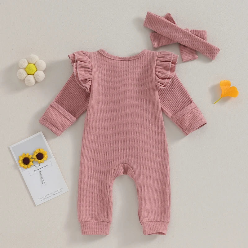 Mädchen Babysuit mit Rüschen – Herbstzauber NolaBloom