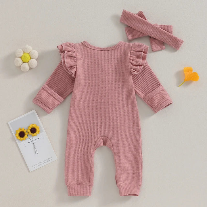 Mädchen Babysuit mit Rüschen – Herbstzauber NolaBloom