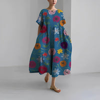 Luftiges Sommer-Maxikleid mit Taillenakzent – Clara