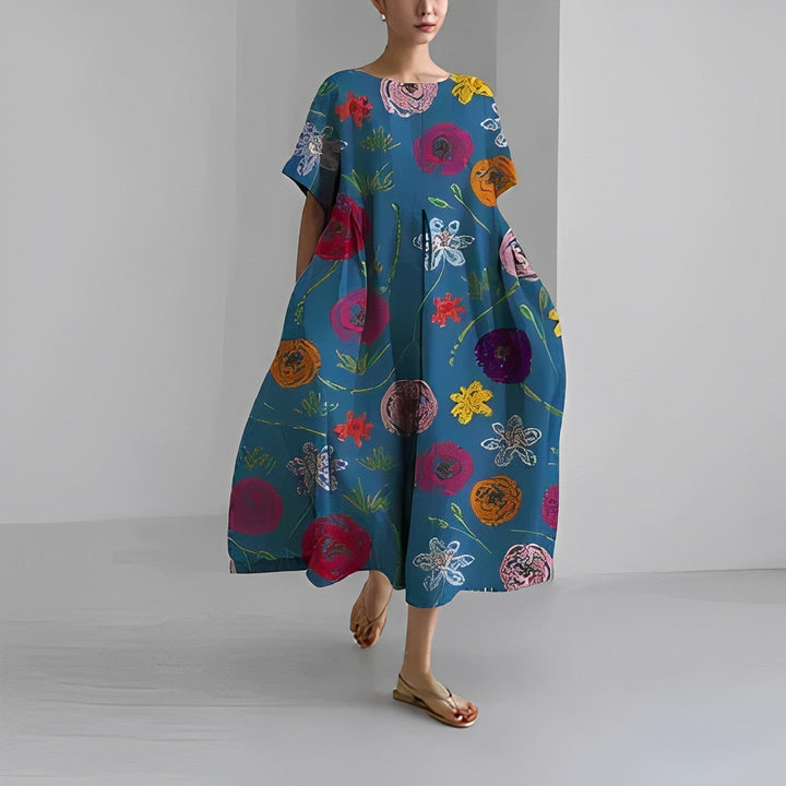 Luftiges Sommer-Maxikleid mit Taillenakzent – Clara