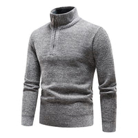Strickpullover für Herren mit halbem Reißverschluss – Cedric