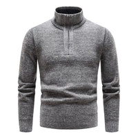 Strickpullover für Herren mit halbem Reißverschluss – Cedric