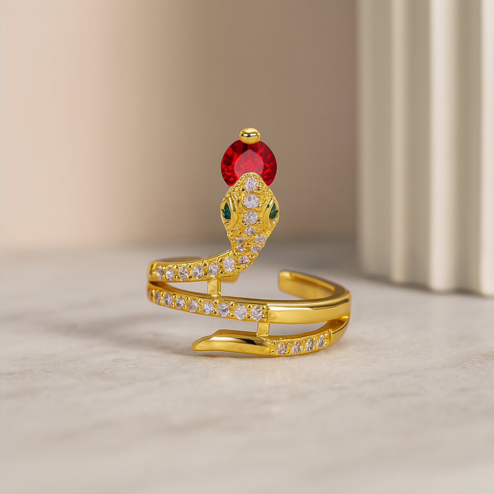 Glücklicher | Lucky Zirkonia Schlangenringe für Frauen