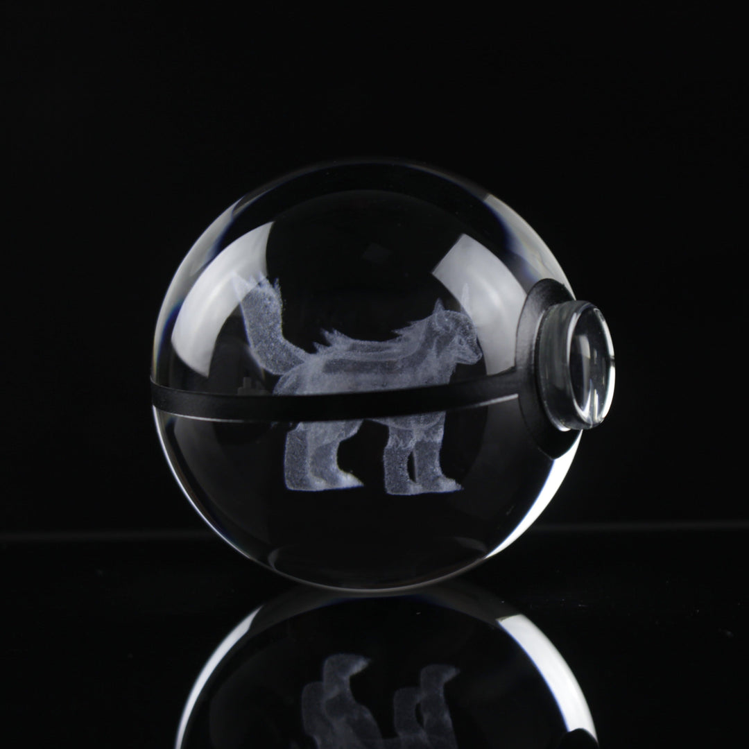 AA OUTOF STOCK Kristall-Pokékugel mit LED-Standfuß – Interaktives Sammelspielzeug