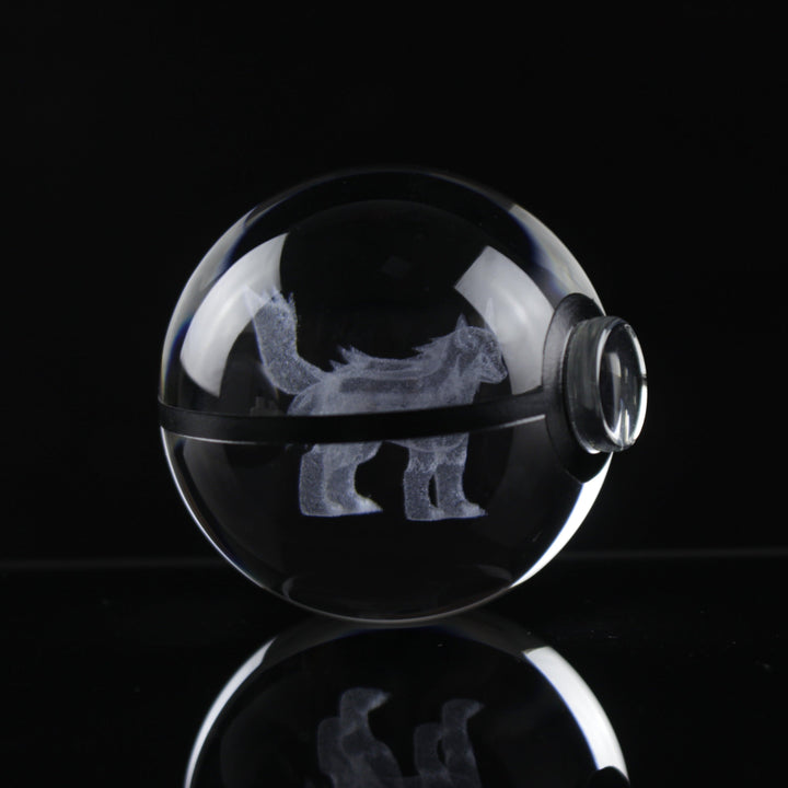 AA OUTOF STOCK Kristall-Pokékugel mit LED-Standfuß – Interaktives Sammelspielzeug